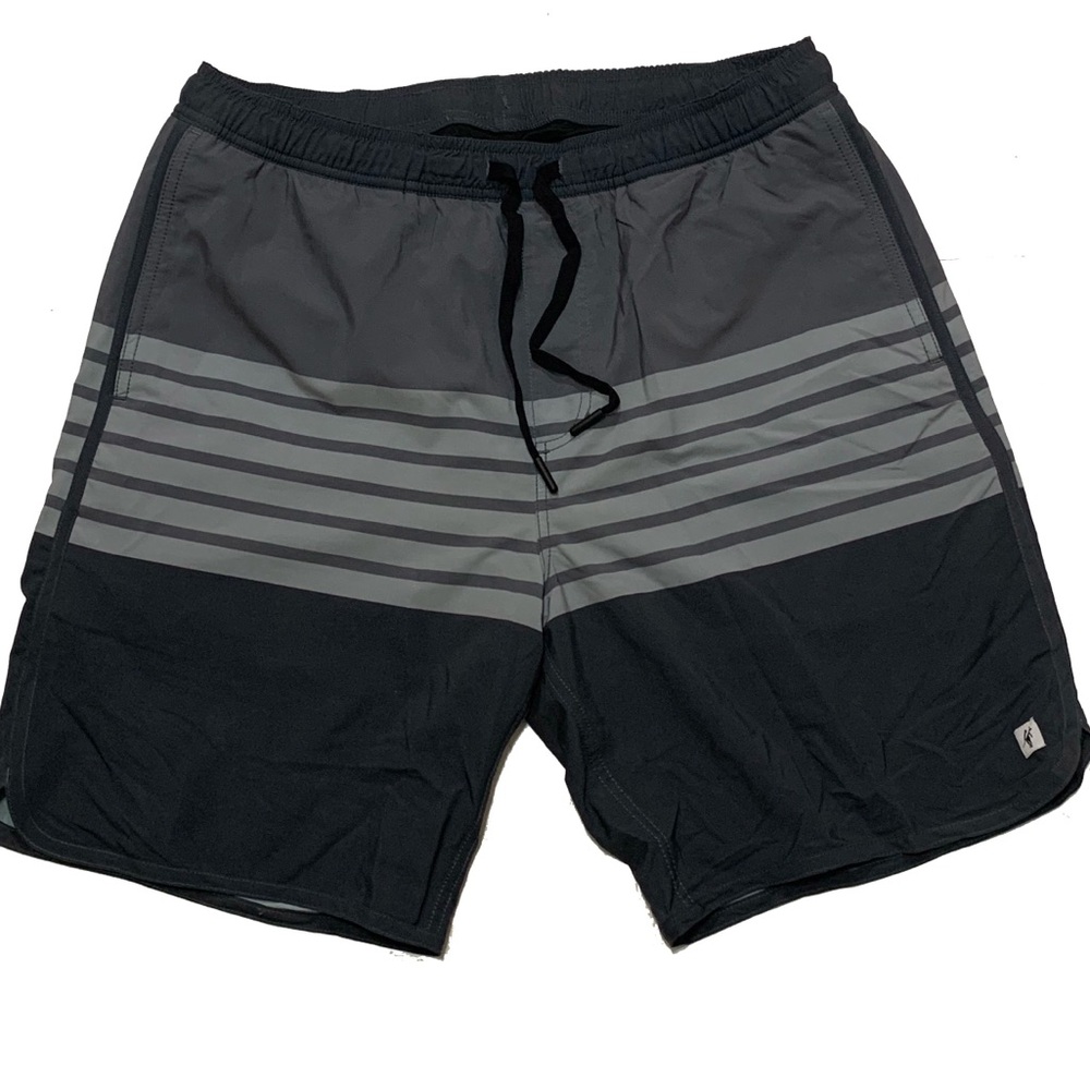 M / Toes on the nose Gray and Black Striped Athletic Shorts